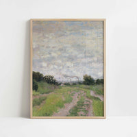 Path through the Vineyards (1872) by Claude Monet – Art Print - Art print in oak frame