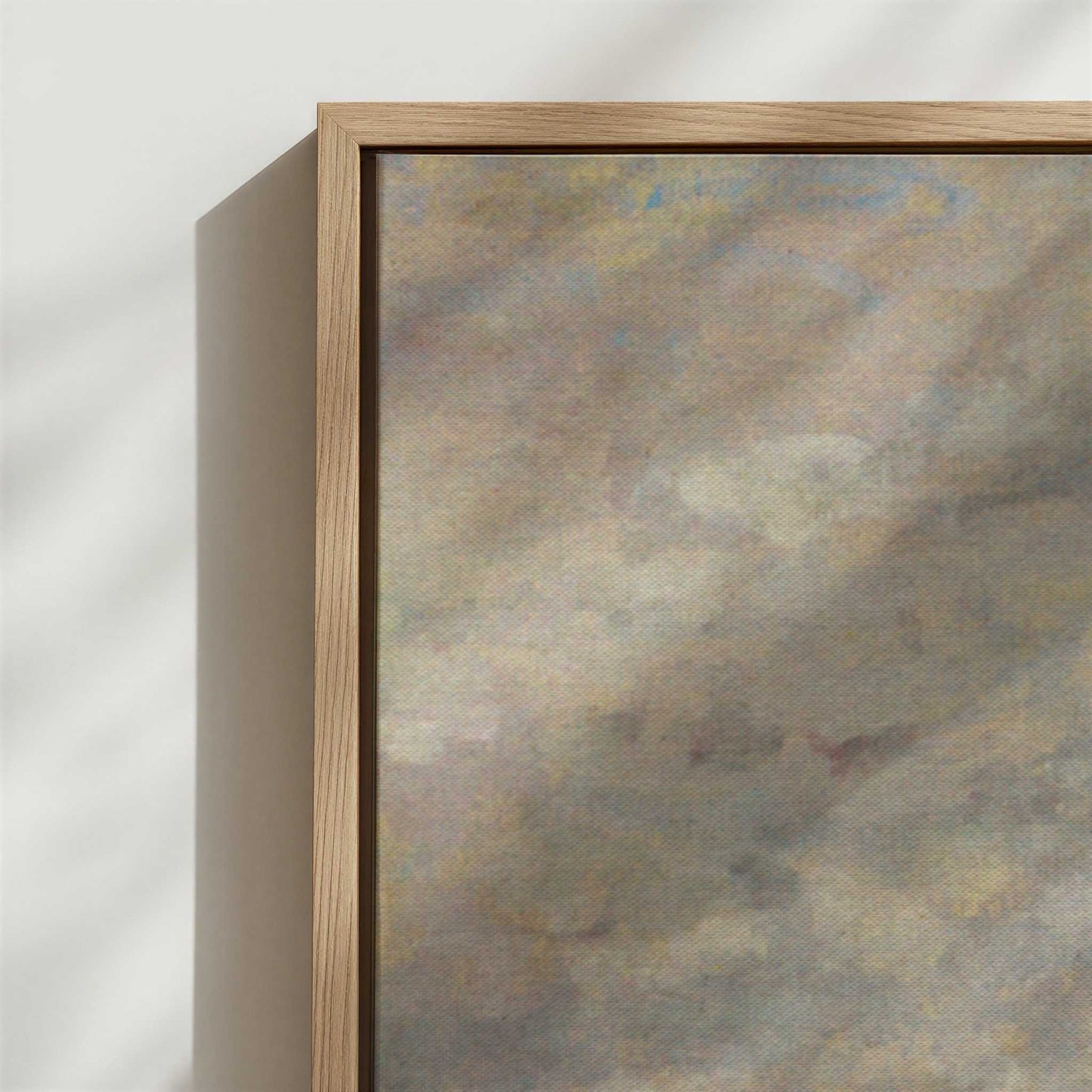 Framed Canvas - Close-up detail and texture of the framed canvas