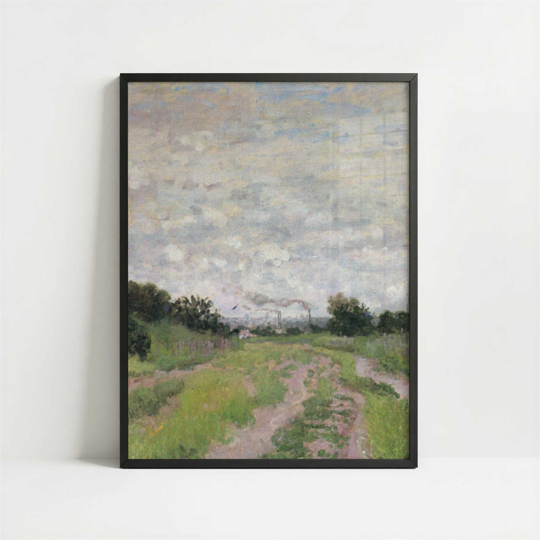 Path through the Vineyards (1872) by Claude Monet – Art Print - Art print in black frame