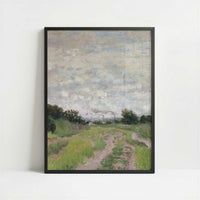 Path through the Vineyards (1872) by Claude Monet – Art Print - Art print in black frame