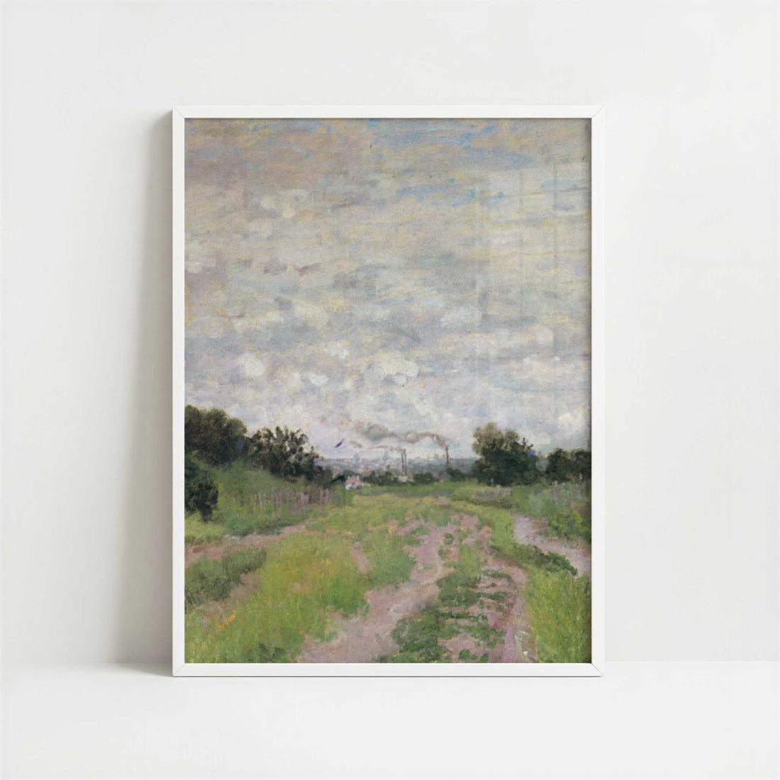 Path through the Vineyards (1872) by Claude Monet – Art Print - Art print in white frame