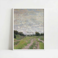 Path through the Vineyards (1872) by Claude Monet – Art Print - Art print in white frame