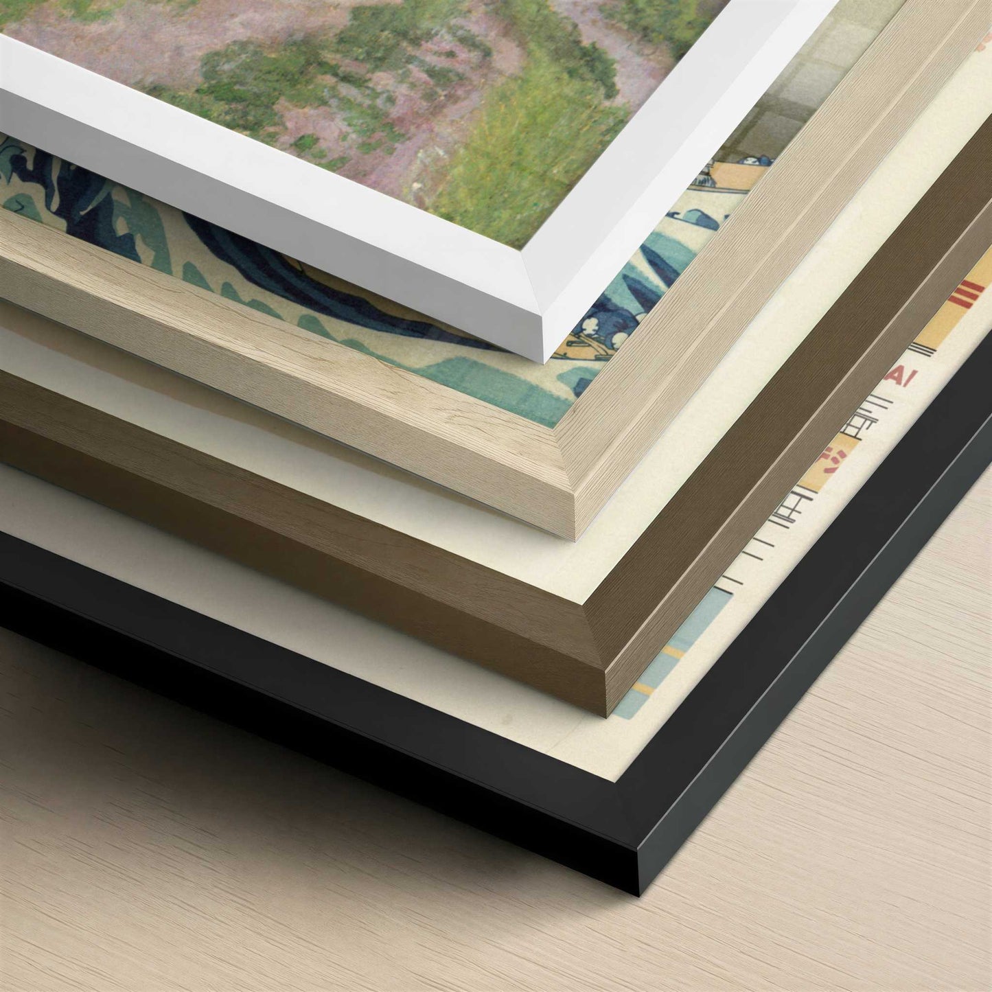 Path through the Vineyards (1872) by Claude Monet – Art Print - Close-up detail of the different frames