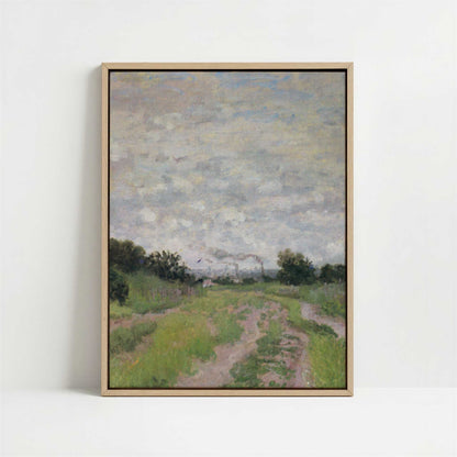 Framed Canvas - Framed canvas in oak color frame