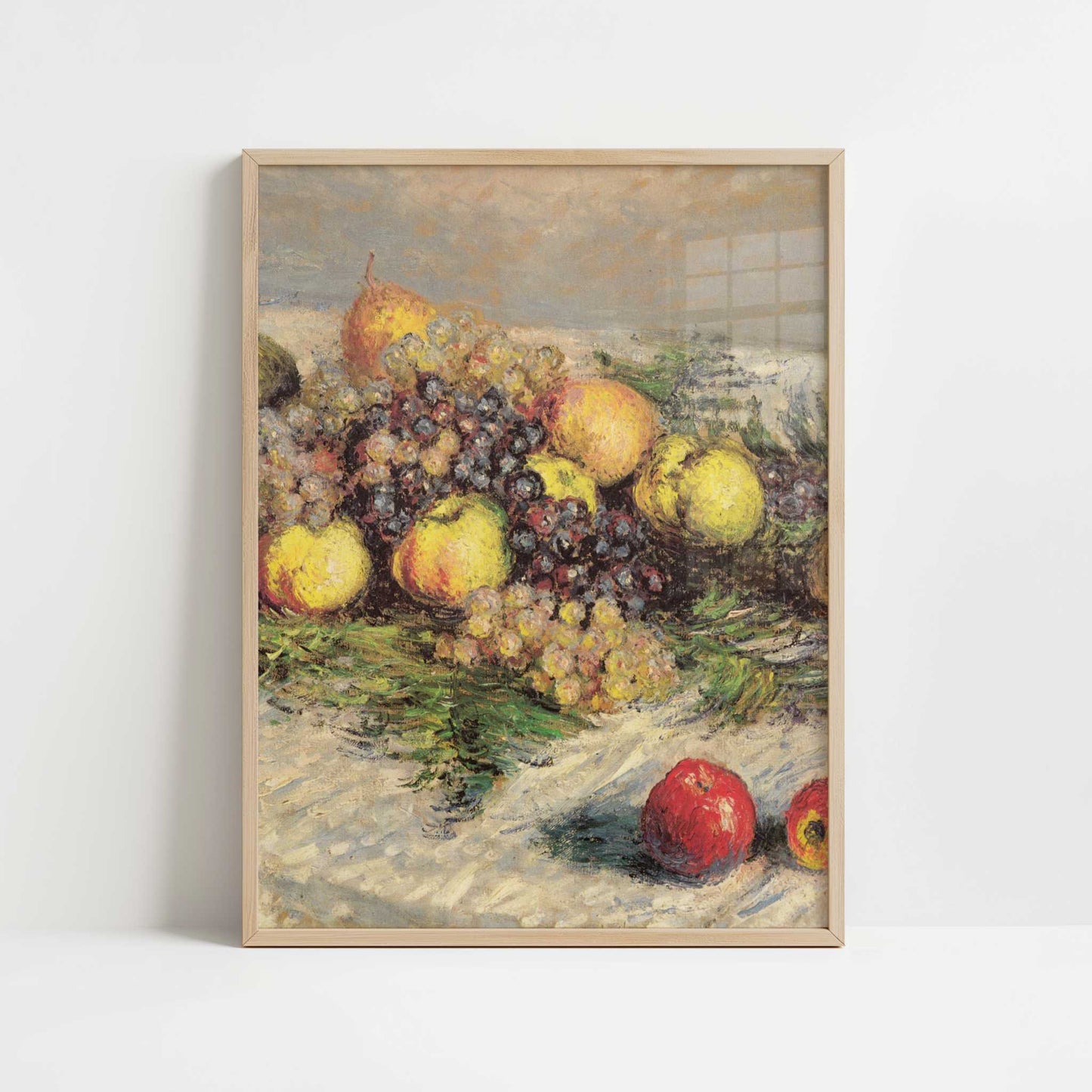 Pears & Grapes (1880) by Claude Monet – Art Print - Art print in oak frame