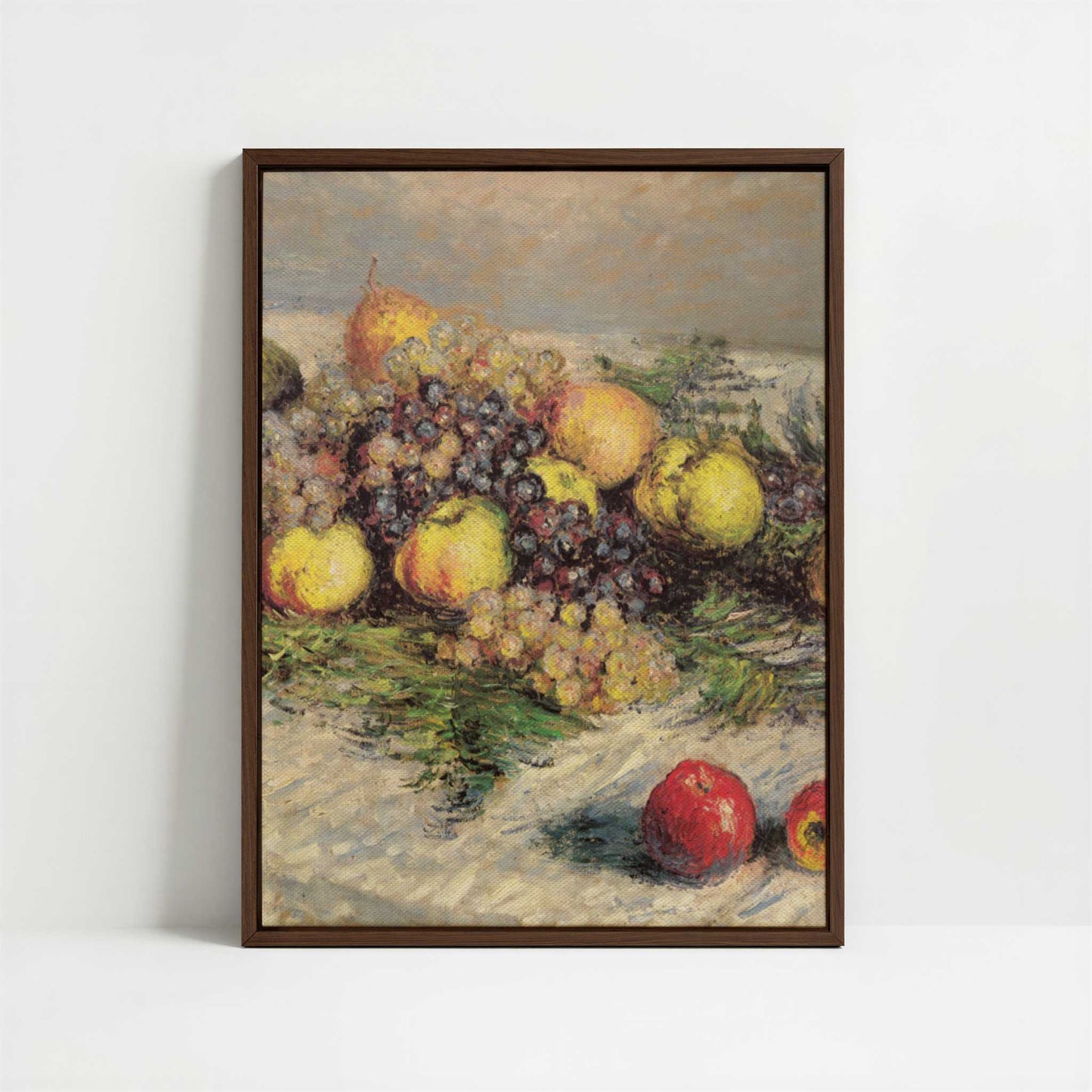 Framed Canvas - Framed canvas in dark wood color frame