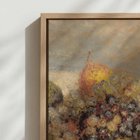 Framed Canvas - Close-up detail and texture of the framed canvas