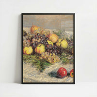 Pears & Grapes (1880) by Claude Monet – Art Print - Art print in black frame
