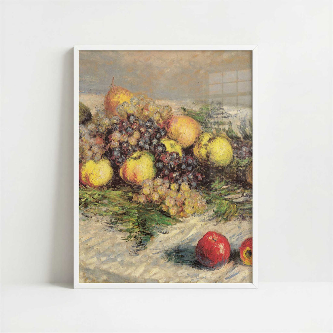 Pears & Grapes (1880) by Claude Monet – Art Print - Art print in white frame