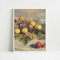 Pears & Grapes (1880) by Claude Monet – Art Print - Art print in white frame