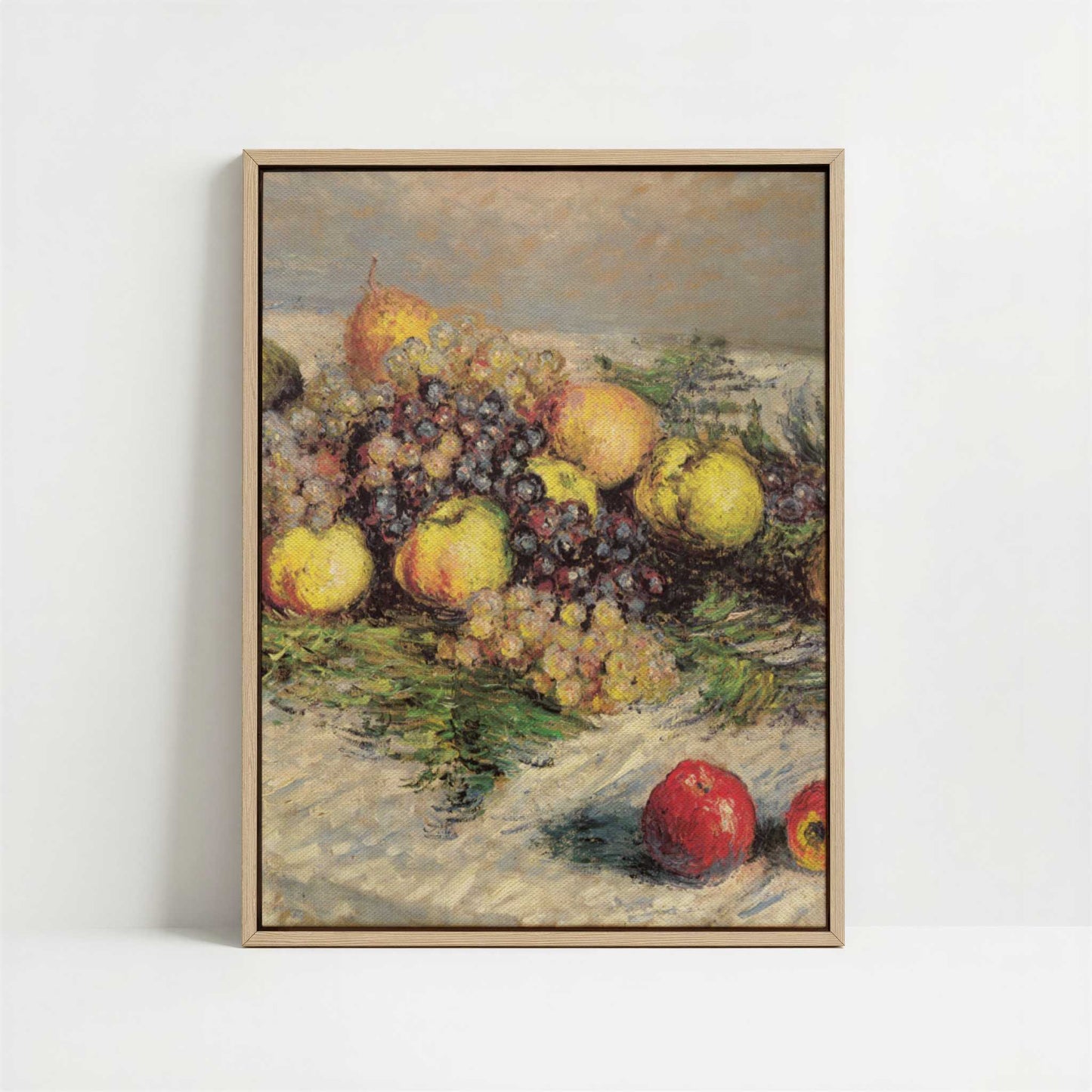 Framed Canvas - Framed canvas in oak color frame