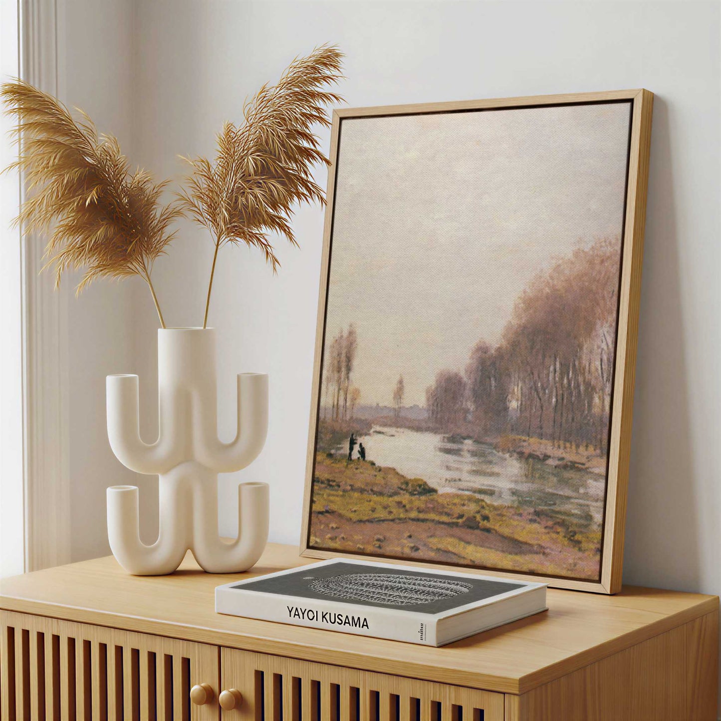 Framed Canvas - Framed canvas in a stylish interior setting