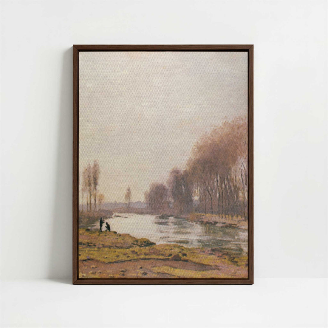 Framed Canvas - Framed canvas in dark wood color frame