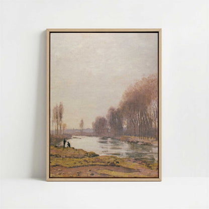 Framed Canvas - Framed canvas in oak color frame