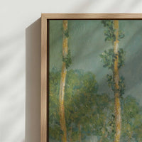 Framed Canvas - Close-up detail and texture of the framed canvas