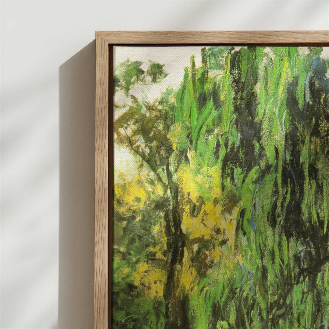 Framed Canvas - Close-up detail and texture of the framed canvas
