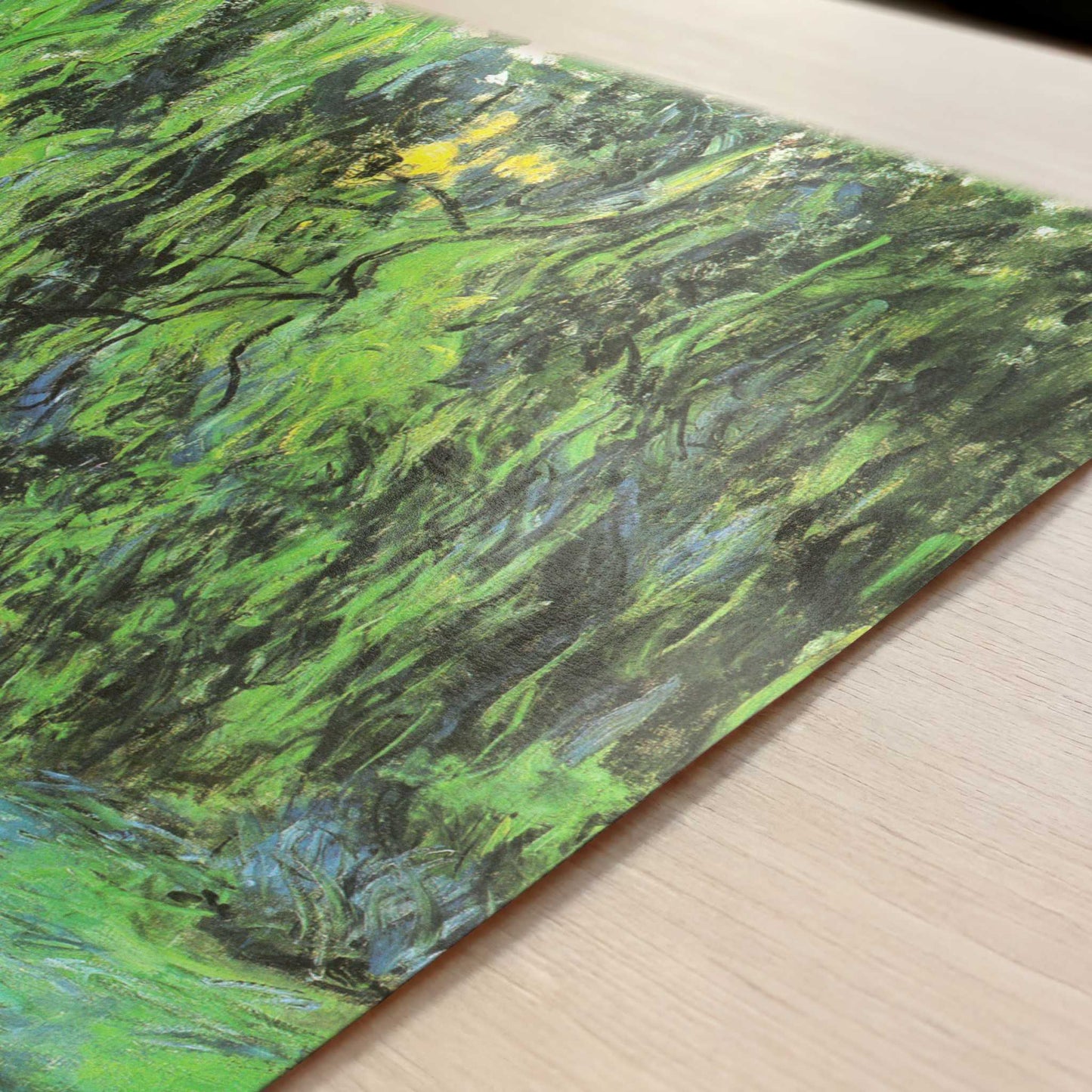 Pond with Willow Tree (1918) by Claude Monet – Art Print - Close-up detail of the art print