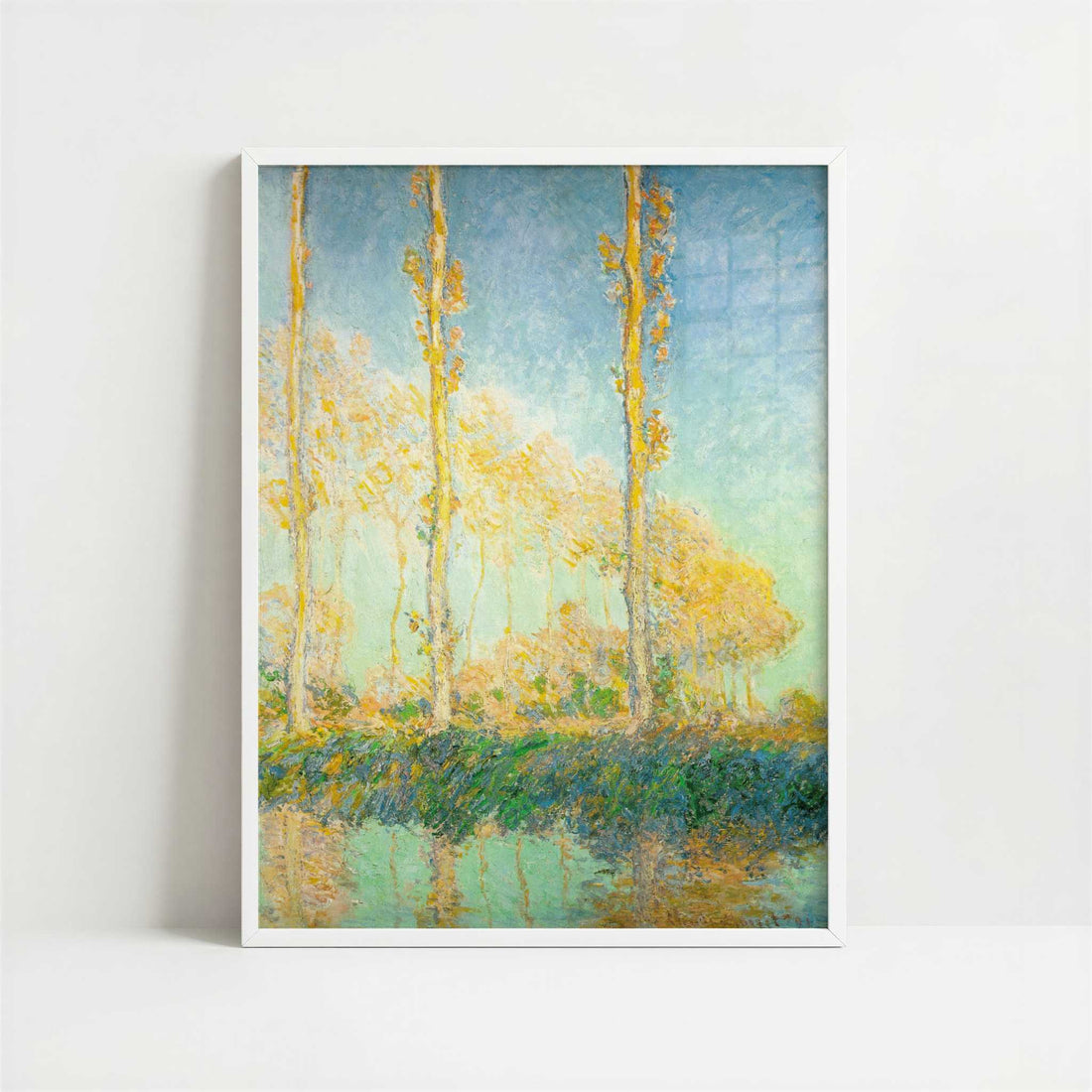 Poplars (1891) by Claude Monet – Art Print - Art print in white frame