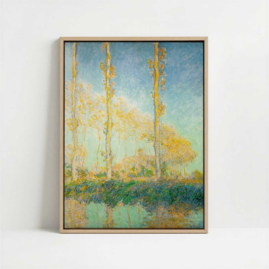 Framed Canvas - Framed canvas in oak color frame