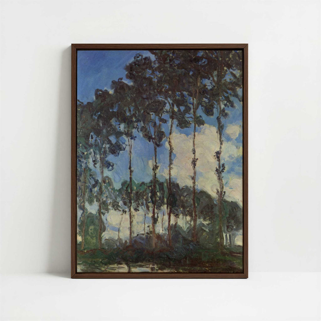 Framed Canvas - Framed canvas in dark wood color frame
