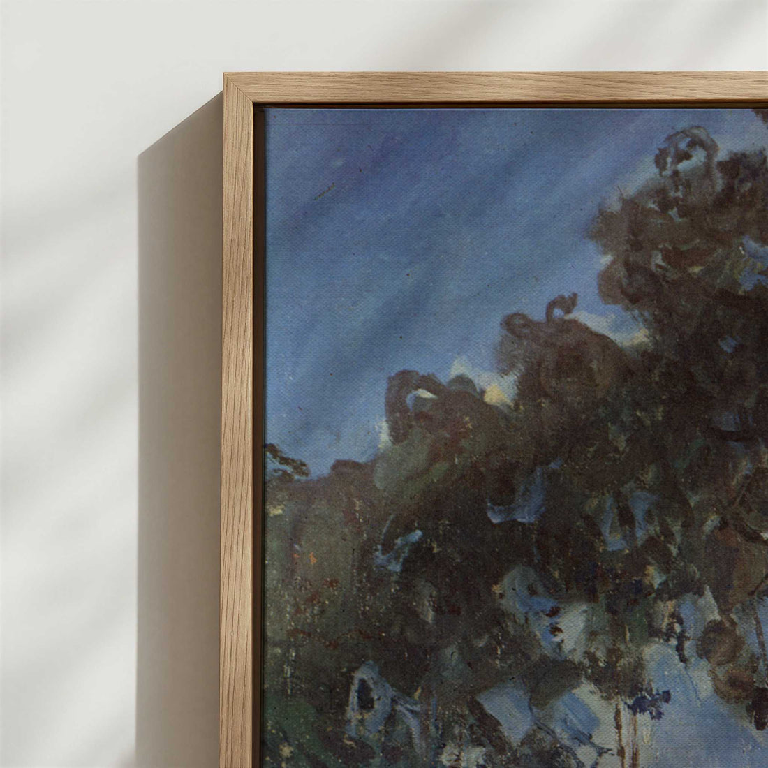 Framed Canvas - Close-up detail and texture of the framed canvas