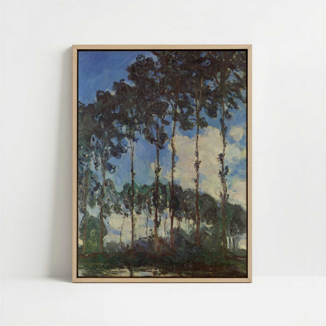 Framed Canvas - Framed canvas in oak color frame