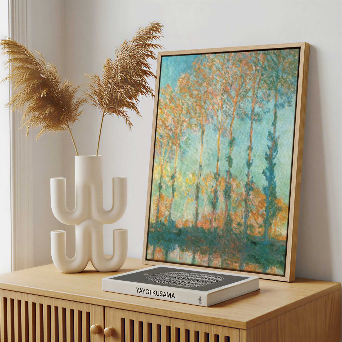 Framed Canvas - Framed canvas in a stylish interior setting