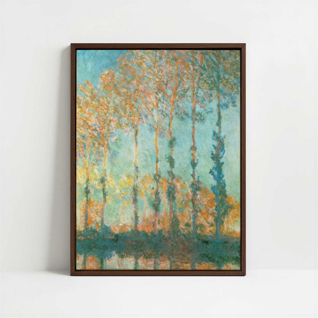 Framed Canvas - Framed canvas in dark wood color frame