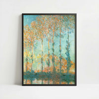 Poplars on River Epte (1891) by Claude Monet – Art Print - Art print in black frame