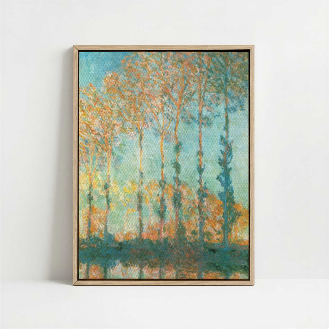 Framed Canvas - Framed canvas in oak color frame