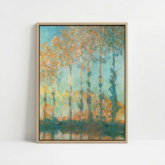 Framed Canvas - Framed canvas in oak color frame