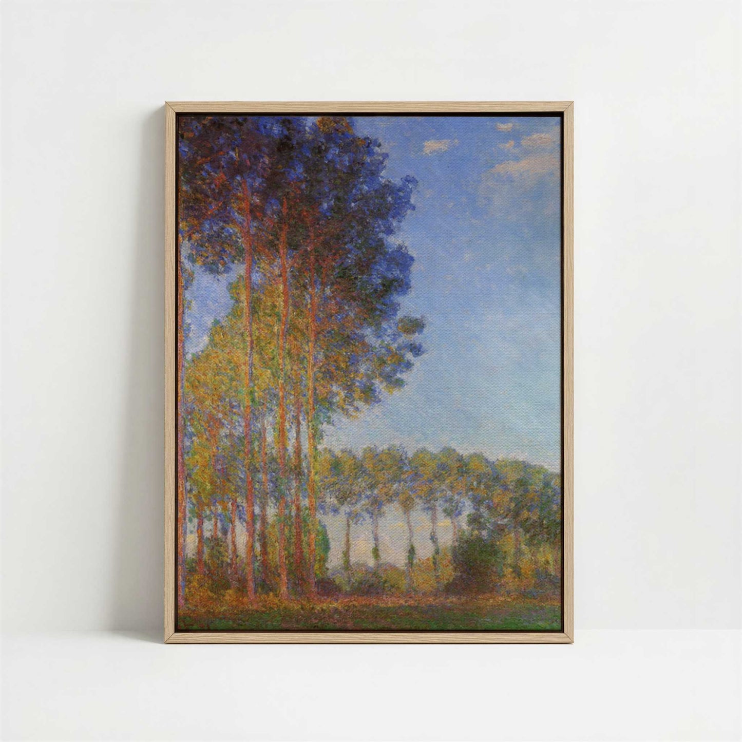 Framed Canvas - Framed canvas in oak color frame