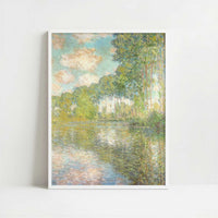 Poplars on the Epte (1891) by Claude Monet – Art Print - Art print in white frame