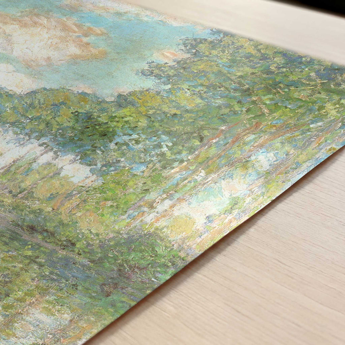 Poplars on the Epte (1891) by Claude Monet – Art Print - Close-up detail of the art print