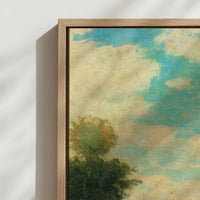 Framed Canvas - Close-up detail and texture of the framed canvas
