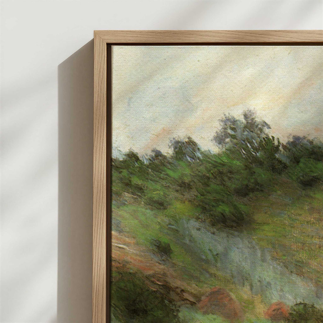 Framed Canvas - Close-up detail and texture of the framed canvas