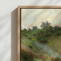 Framed Canvas - Close-up detail and texture of the framed canvas