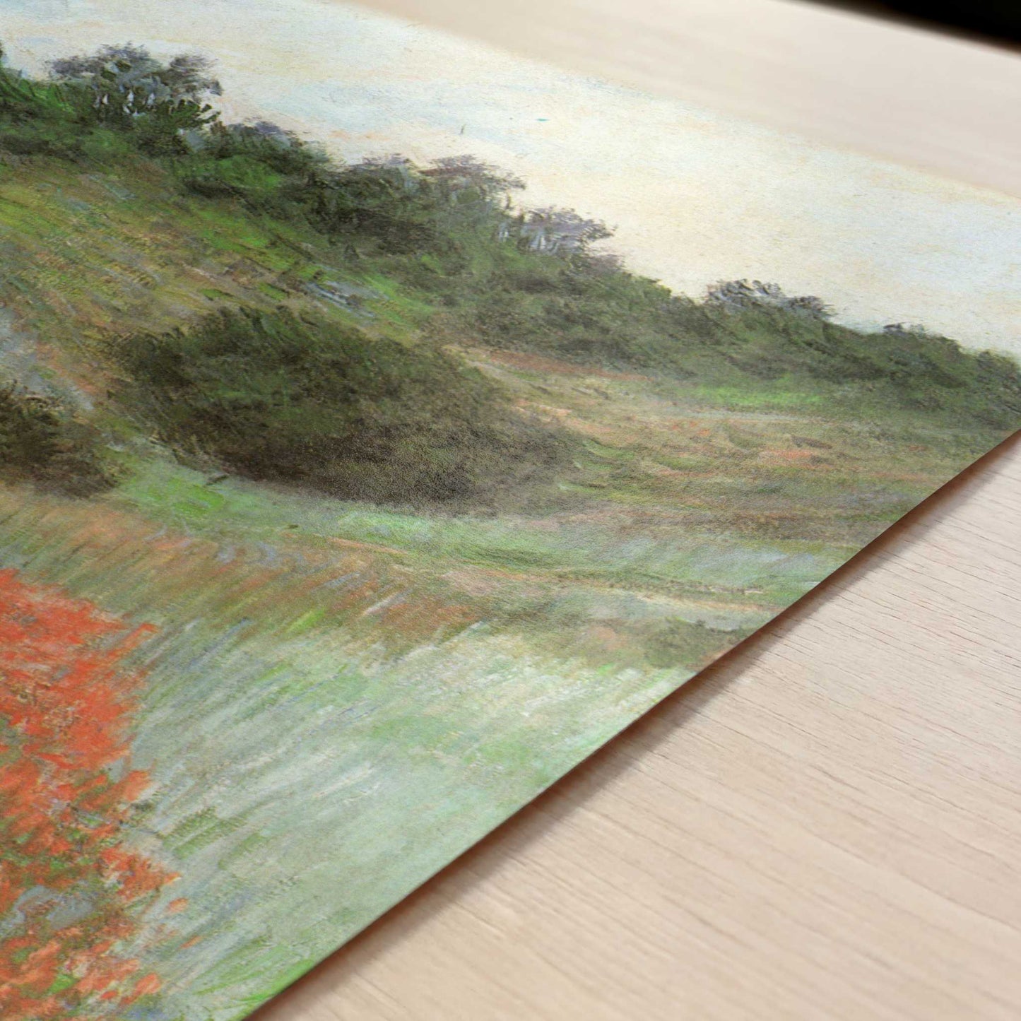 Poppy Field near Giverny (1885) by Claude Monet – Art Print - Close-up detail of the art print