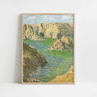 Port Donnant, Belle-Ile (1887) by Claude Monet – Art Print - Art print in oak frame