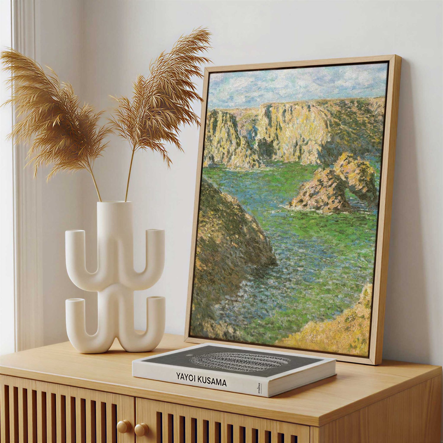 Framed Canvas - Framed canvas in a stylish interior setting