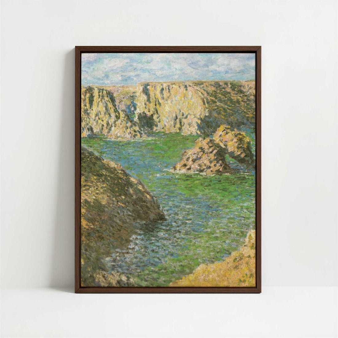 Framed Canvas - Framed canvas in dark wood color frame