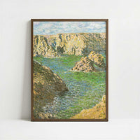 Port Donnant, Belle-Ile (1887) by Claude Monet – Art Print - Art print in dark wood frame
