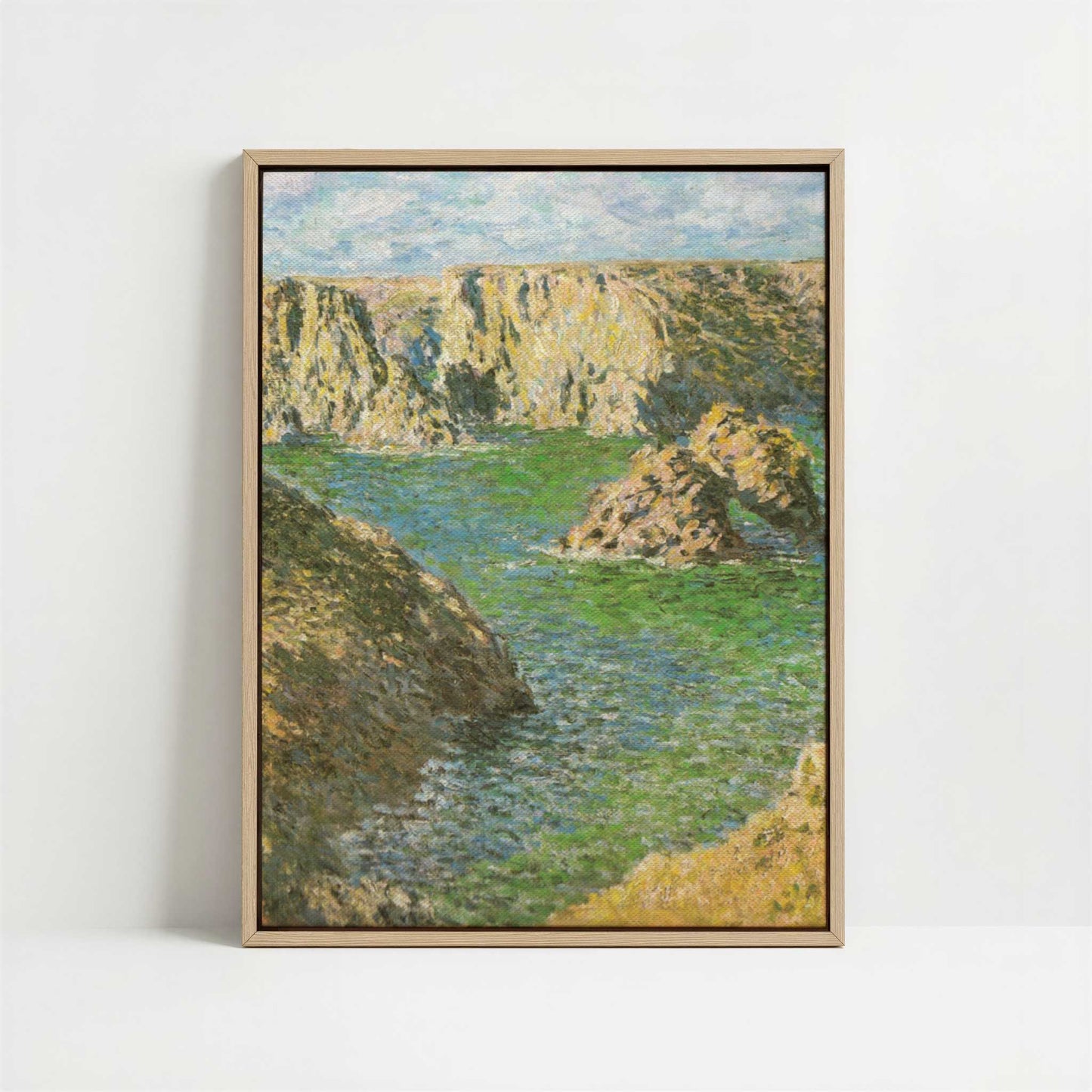 Framed Canvas - Framed canvas in oak color frame