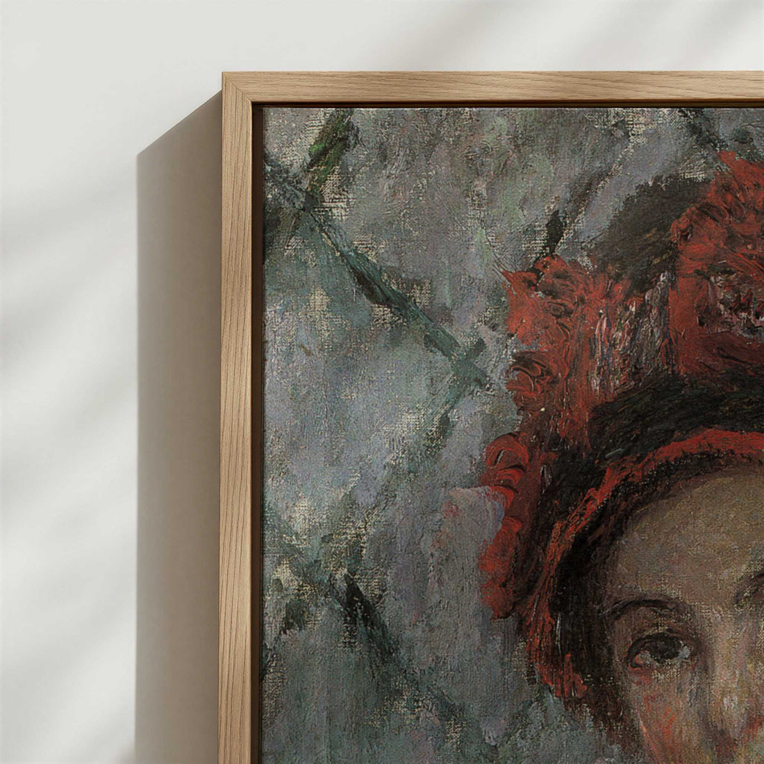 Framed Canvas - Close-up detail and texture of the framed canvas