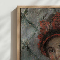 Framed Canvas - Close-up detail and texture of the framed canvas
