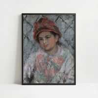Portrait of Blanche Hoschedé (1880) by Claude Monet – Art Print - Art print in black frame