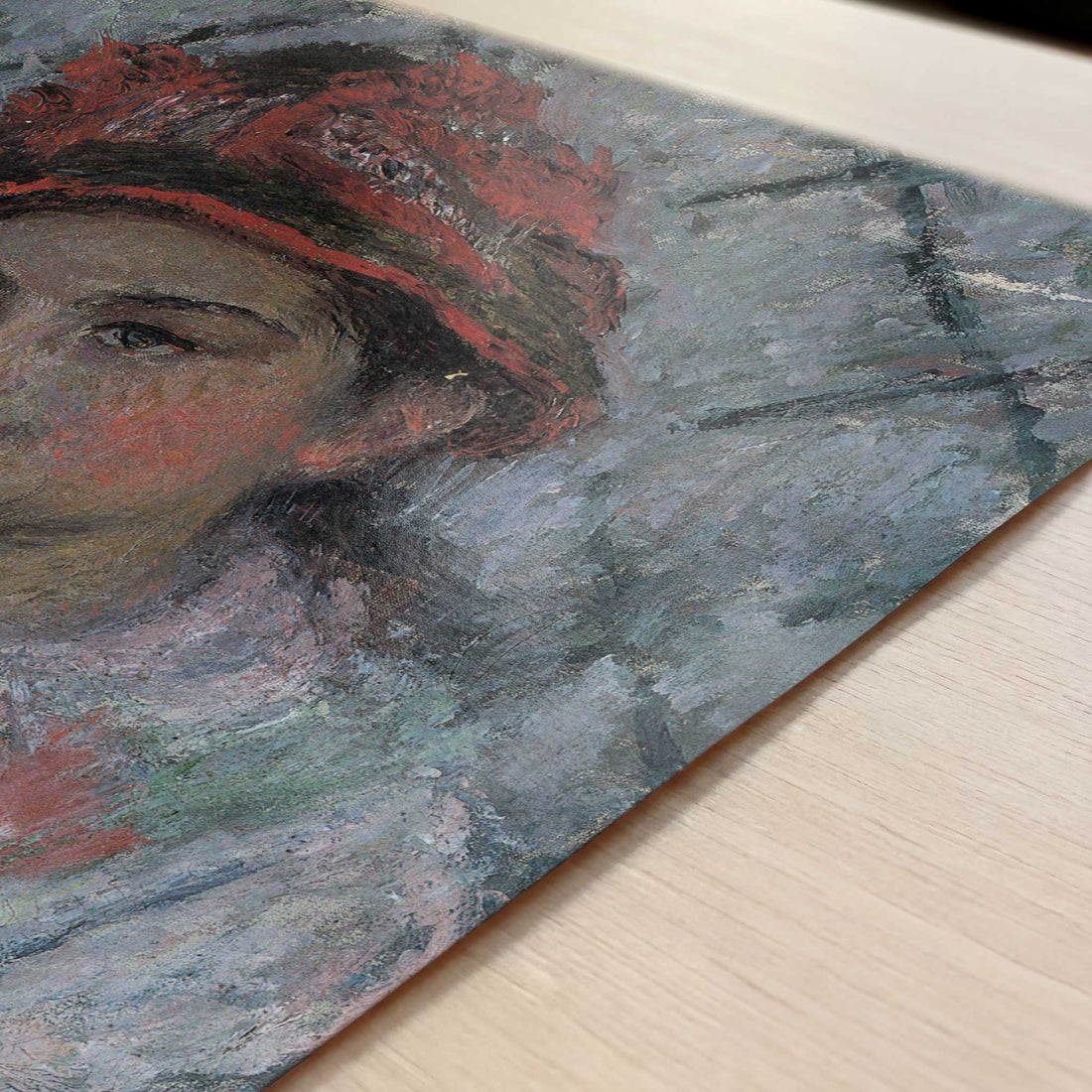 Portrait of Blanche Hoschedé (1880) by Claude Monet – Art Print - Close-up detail of the art print