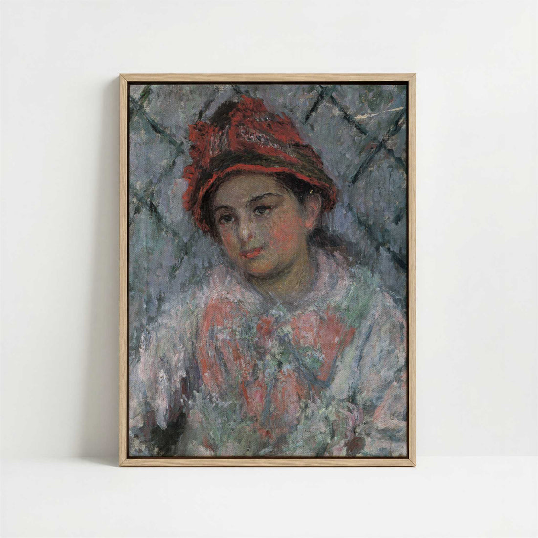 Framed Canvas - Framed canvas in oak color frame