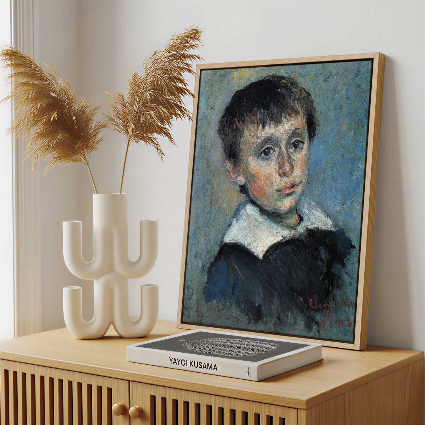 Framed Canvas - Framed canvas in a stylish interior setting