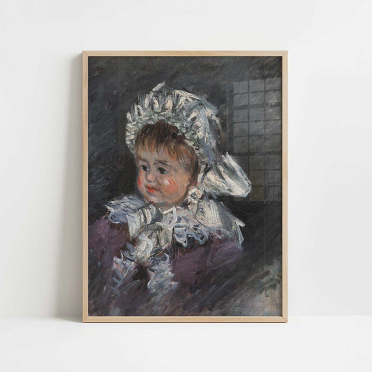 Portrait of Michel Monet as a Baby (1878-9) by Claude Monet – Art Print - Art print in oak frame